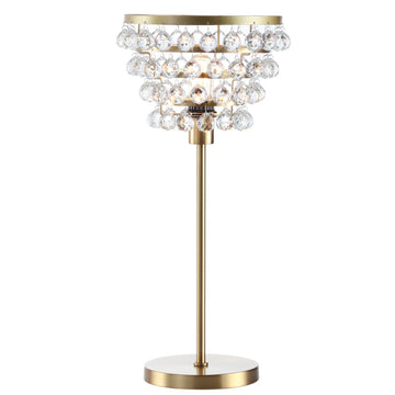 Buckingham 25" Crystal/Metal Table Lamp - JONATHAN Y